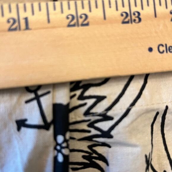 Women’s Traditional Japanese style ink tattoo short sleeve button down. Size S/M - Picture 9 of 10